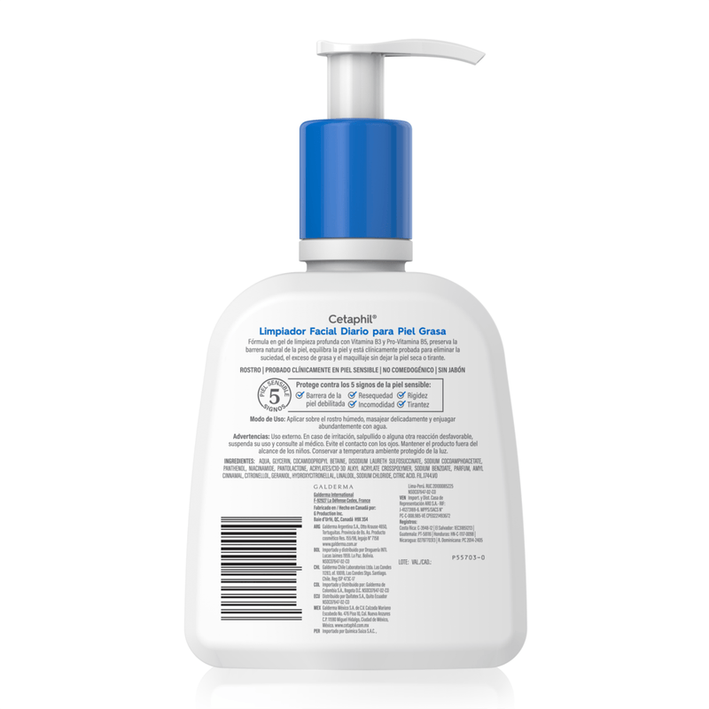 Cetaphil Gel Limpiador Piel Grasa 237 ml, Galderma