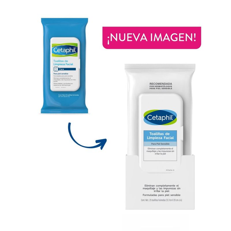 Cetaphil Toallitas De Limpieza Facial paquete 25und - Galderma De Colombia  S.A.