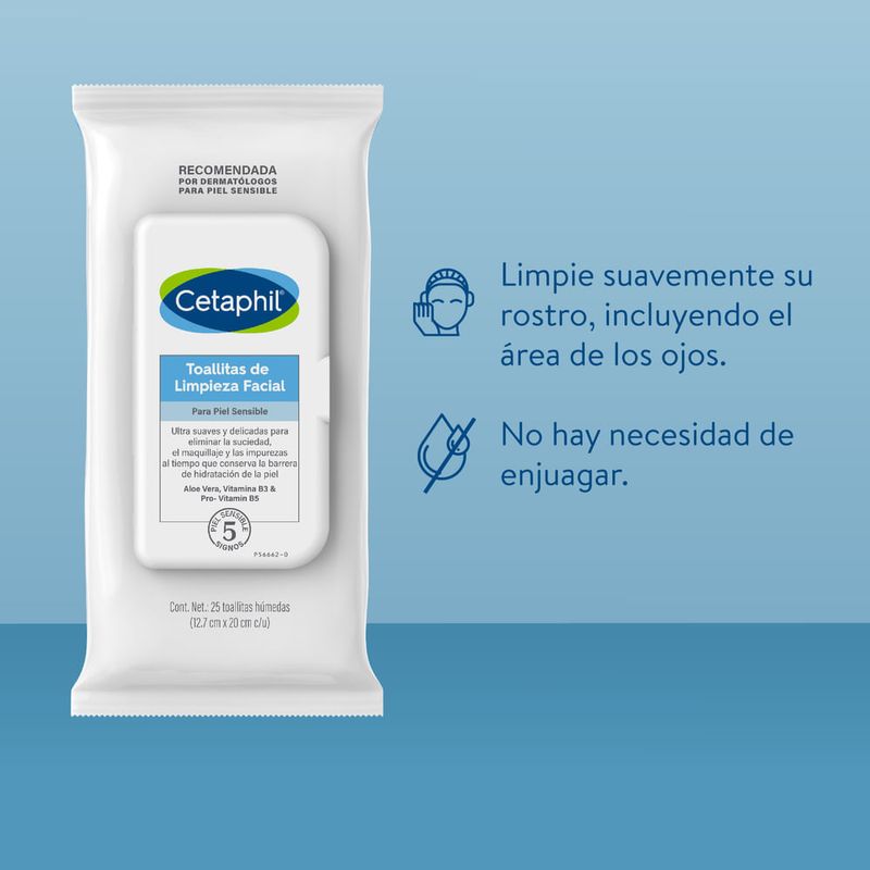 Cetaphil toallas humedas x 25