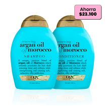 Promoción Ogx Moroccan Argan Oil Shampoo + Acondicionador 385ml