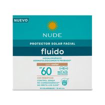 Protector Solar Nude Facial Fluido Color SPF 60 10 Ml X 10 Unds