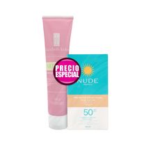 Oferta Protector Solar Nude SPF50 Con Color 50 Ml + Desodorante Elizabeth Arden Coco 100 Gr