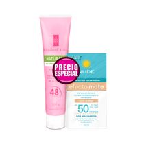 Oferta Protector Solar Nude SPF50 Con Color 50 Ml + Desodorante Elizabeth Arden Coco 100 Gr